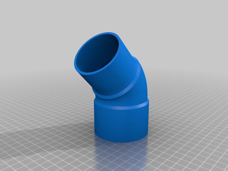 Gutter Bend 45˚ and 60° (pipe fitting, 63mm)