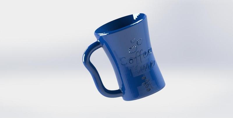 Coffee Mug: Embossed " Coffee Time"