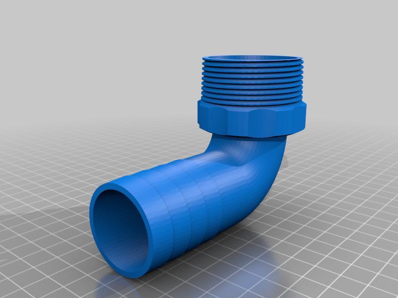 1.25in BARB to 1.50in Male NPT Elbow / 1-1/4 Barb TO 1-1/2 NPT