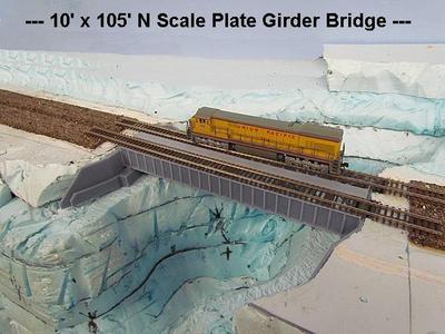 N Scale 104 Ft. Double Track Plate Girder Bridge...