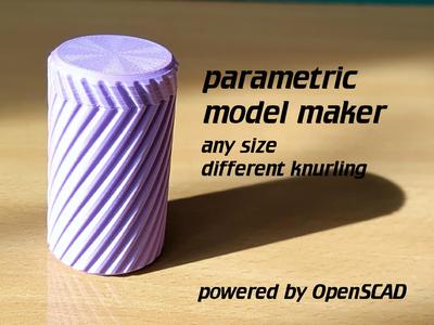 screw container for parametric model maker