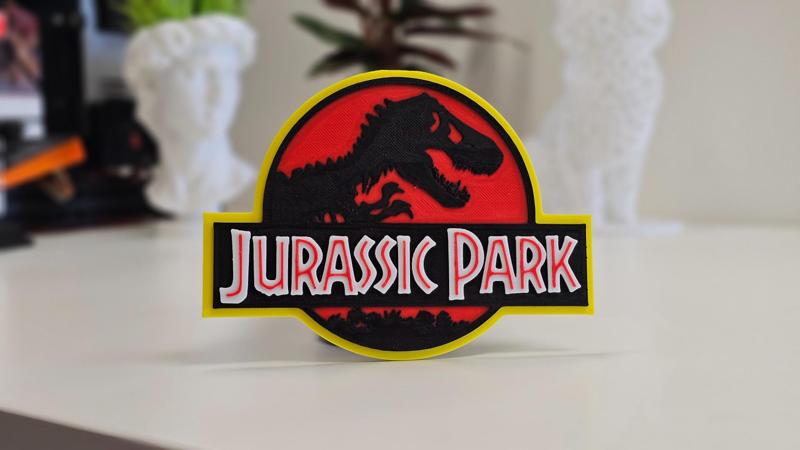 Jurassic Park Logo colored by Layer