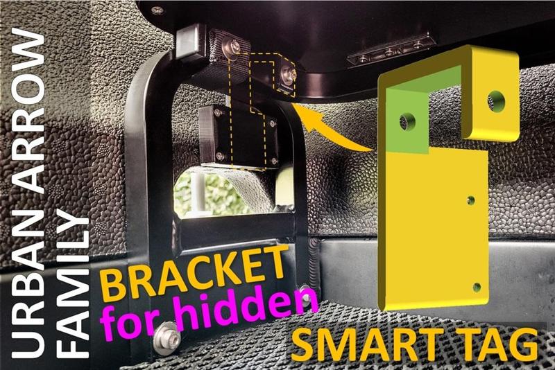 Smart Tag bracket for Urban Arrow Family cargo front seat