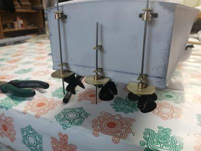 Vosper MTB 234 Torpedo Boat Scale Model - Control Parts