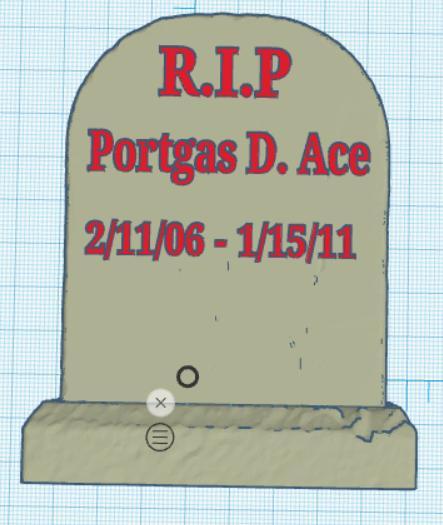 Portgas D. Ace tombstone