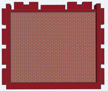 Playmobil Red Brick House, double size wall