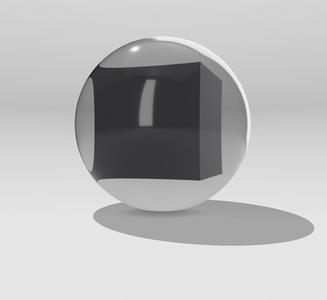 Sphere with cube inside 