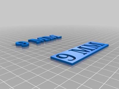 9 MM name plate