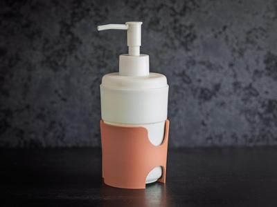 Shower gel bottle wall holder.