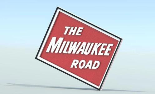 Milwaukee Road sign 3 color