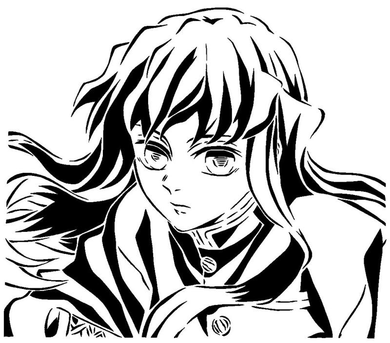 Muichiro Tokito stencil 2