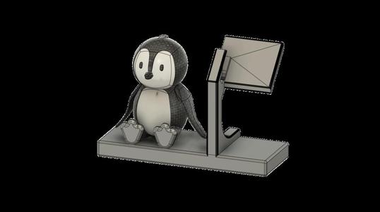 Watch Stand with Penguin Figurine