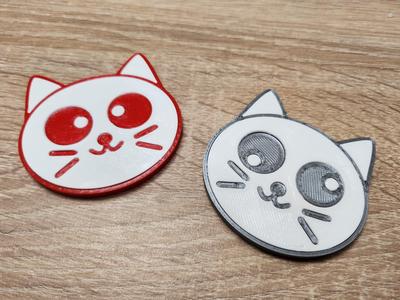 Cute cat fidget with moving eyes print-in-place