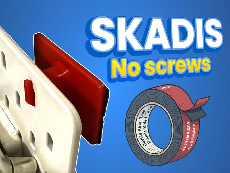 IKEA Skadis Wall Mount Without Screws — Use Tape