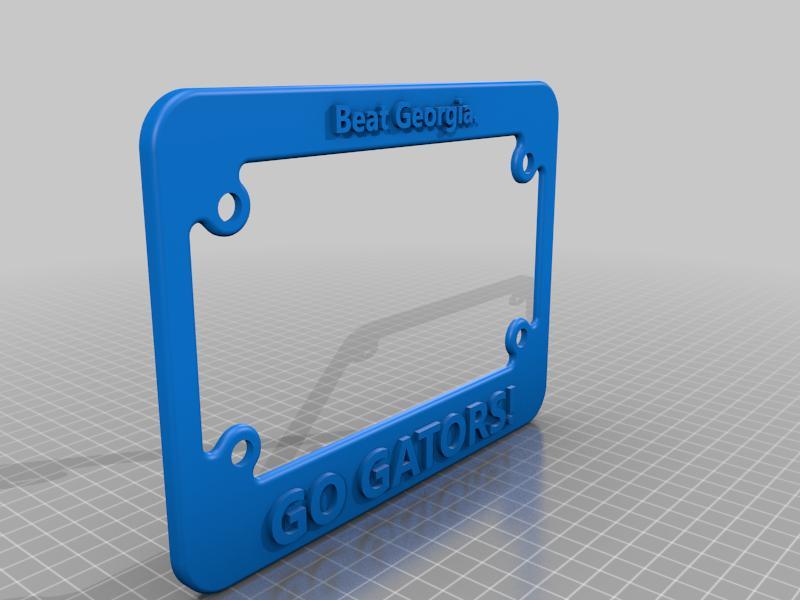 Motorcycle License Plate Cover with Text