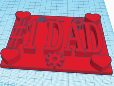 #1 DAD plaque