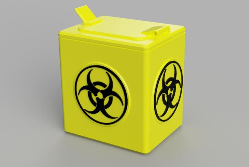BioHazard Material Dispenser - used insulin needle and others