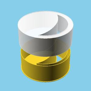 Moon (in circle) phase 3, nestable box (v1)