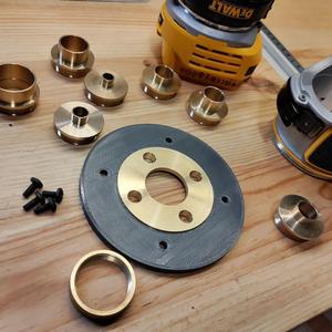 Dewalt router base plate adaptor for Katsu (or similar) Template Guides Bushing