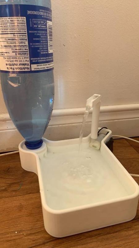 Water bowl for animals with pump