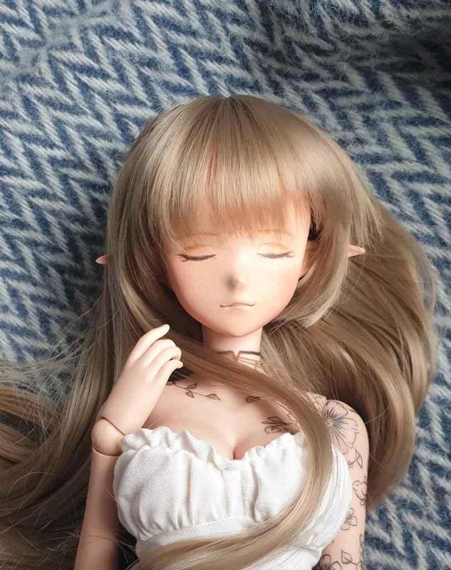 Smart doll closed eyes elf head