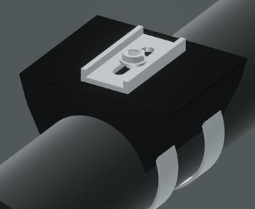 45mm tube mounting bracket with double hose clamp 