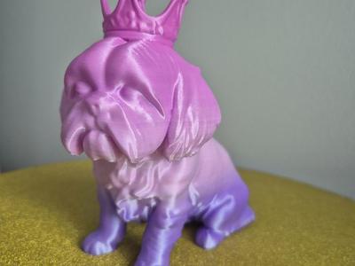SHIH TZU FIGURE WITH CROWN