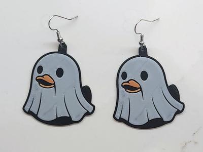 Ghost Rubber Duck Earrings