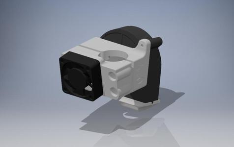 Campact Kossel Delta hotend cooler 50mm radial & 30mm fan