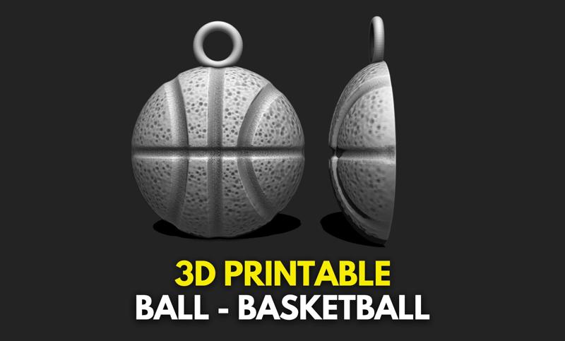 Ball Basketball Pendant Medal - 3D STL File for 3D Printing