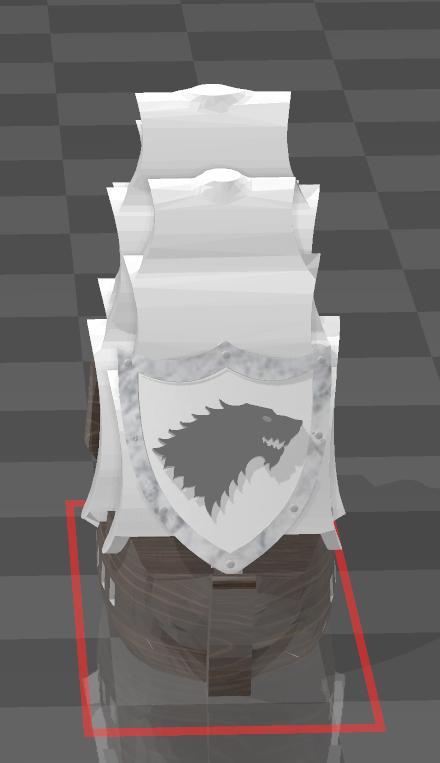 GAME OF THRONES BOARDGAME BOAT - HOUSE OF STARK