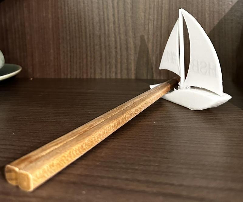 Sailboat chopstick holder