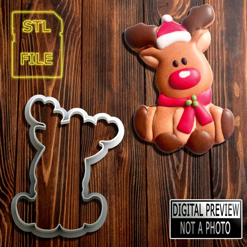 COOKIE CUTTER - CHRISTMAS REINDEER MODEL