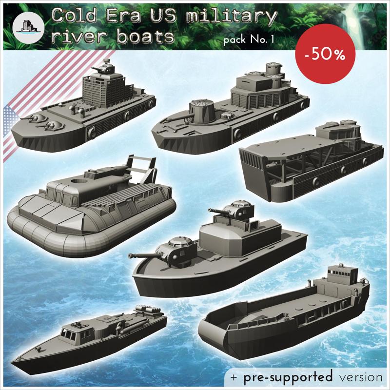 Cold Era US military river boats pack No. 1 - Vietnam War An Lao Cua Da Nang Dong Ha Hill 937 Hue Khe Sanh US USA Khmer South America