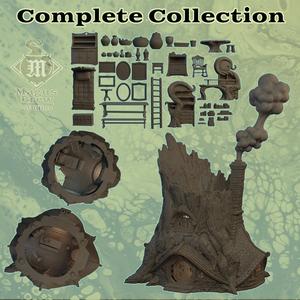 Druid Sanctuary -Tree House and Furniture Collection-32mm scale