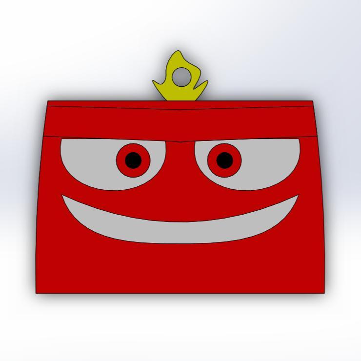 INTENSELY FURIOUS - INSIDE OUT - Keychain, Pendant, Souvenirs - 4 COLORS