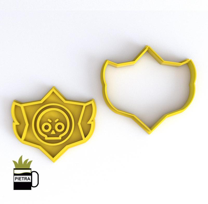 BRAWL STAR LOGO CUTTING MOULD FOR FONDANT BISCUITS CUTTERS