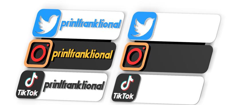 Instagram _Twitter sign_TikTok sign to personalize