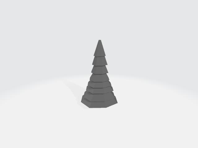 low poly pine tree