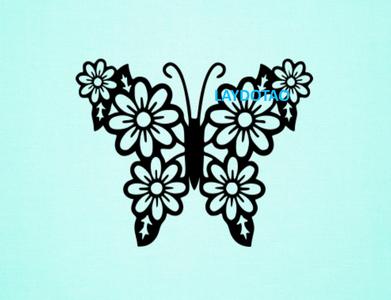 mural BUTTERFLY OF FLOWERS