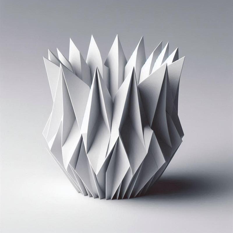 candle holder 2- in Origami Blossom style