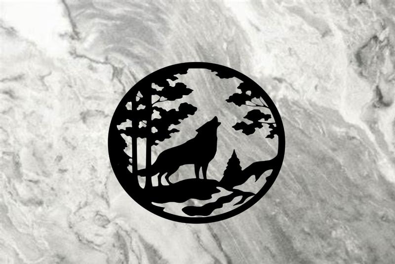 wolf in the forest wall decoration realistic art wall art