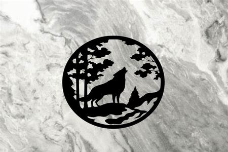 wolf in the forest wall decoration realistic art wall art