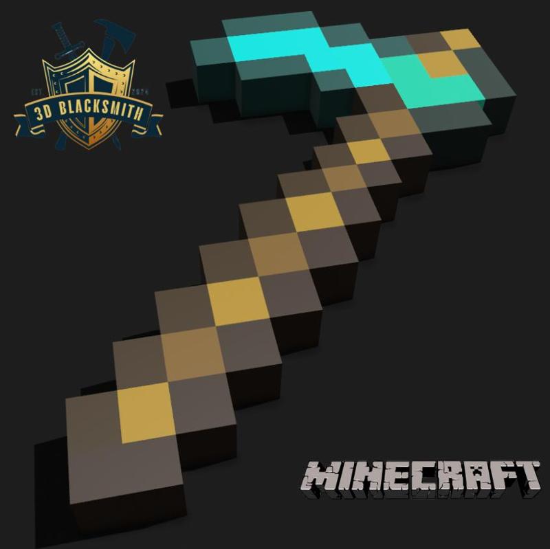 Minecraft Diamond Hoe Prop ( 1/1 Scale )