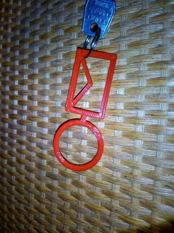 keychain envelope  shape with ring