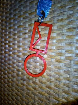 keychain envelope  shape with ring