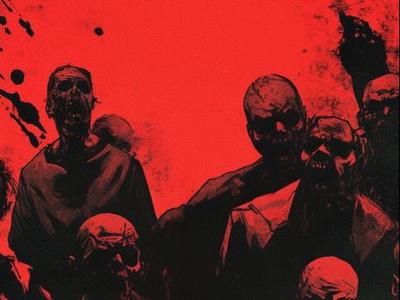 Zombie Red Horde Bookmark Two-Color Hueforge