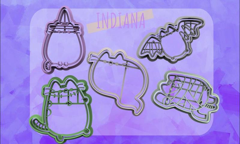 PACK PUSHEEN HALLOWEEN (FANTASMA, BRUJA, FRANKENSTEIN, MURCIELAGO, MOMIA)