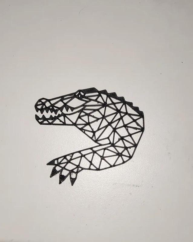 Wall art - 2D line art - Crocodile