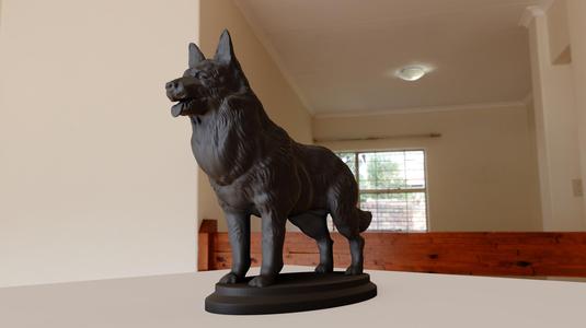 german shepherd mouth open stl